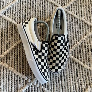 Vans checkered board slip ons